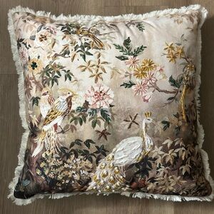 Embroidered Large Throw Pillow
